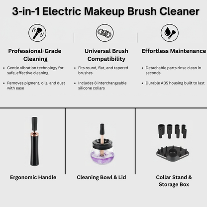 3-in-1 Electric Makeup Brush Cleaner